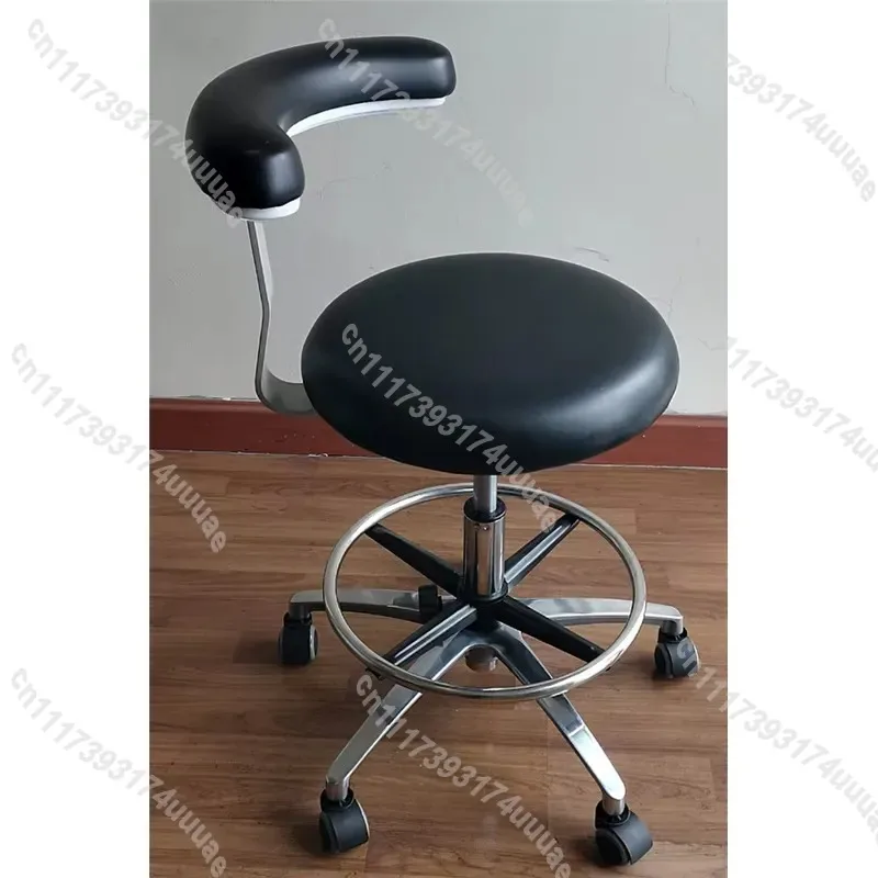 360 Degree Rotating Dental Assistant Stool with Armrests PU Leather Height Adjustable Rolling Chair for Doctor Nurse Medical