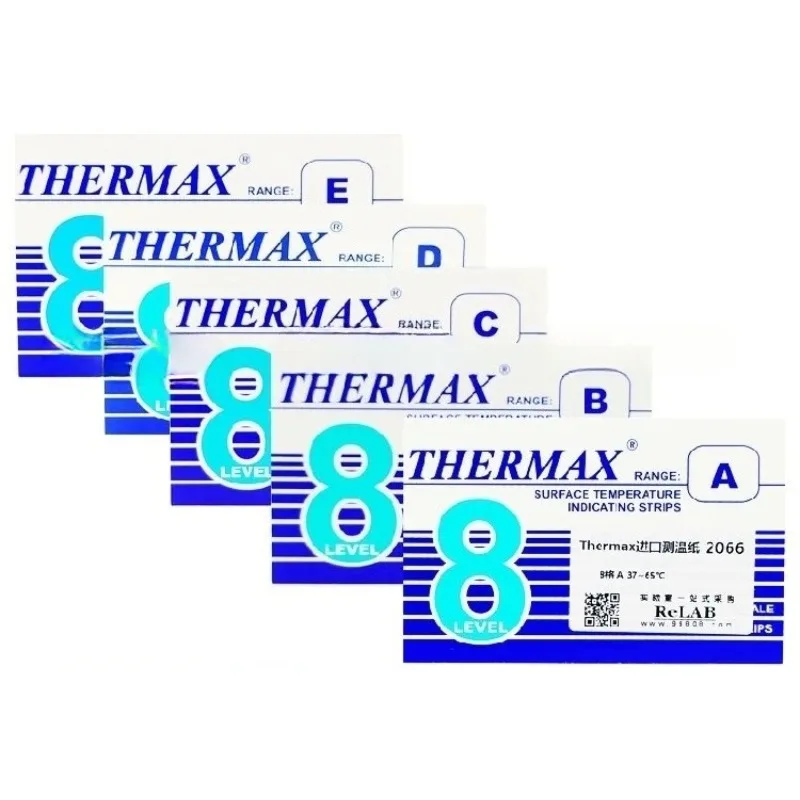 British Thermax temperature measuring paper laboratory testing paper temperature sticker with eight grids and ten grids,10pcs