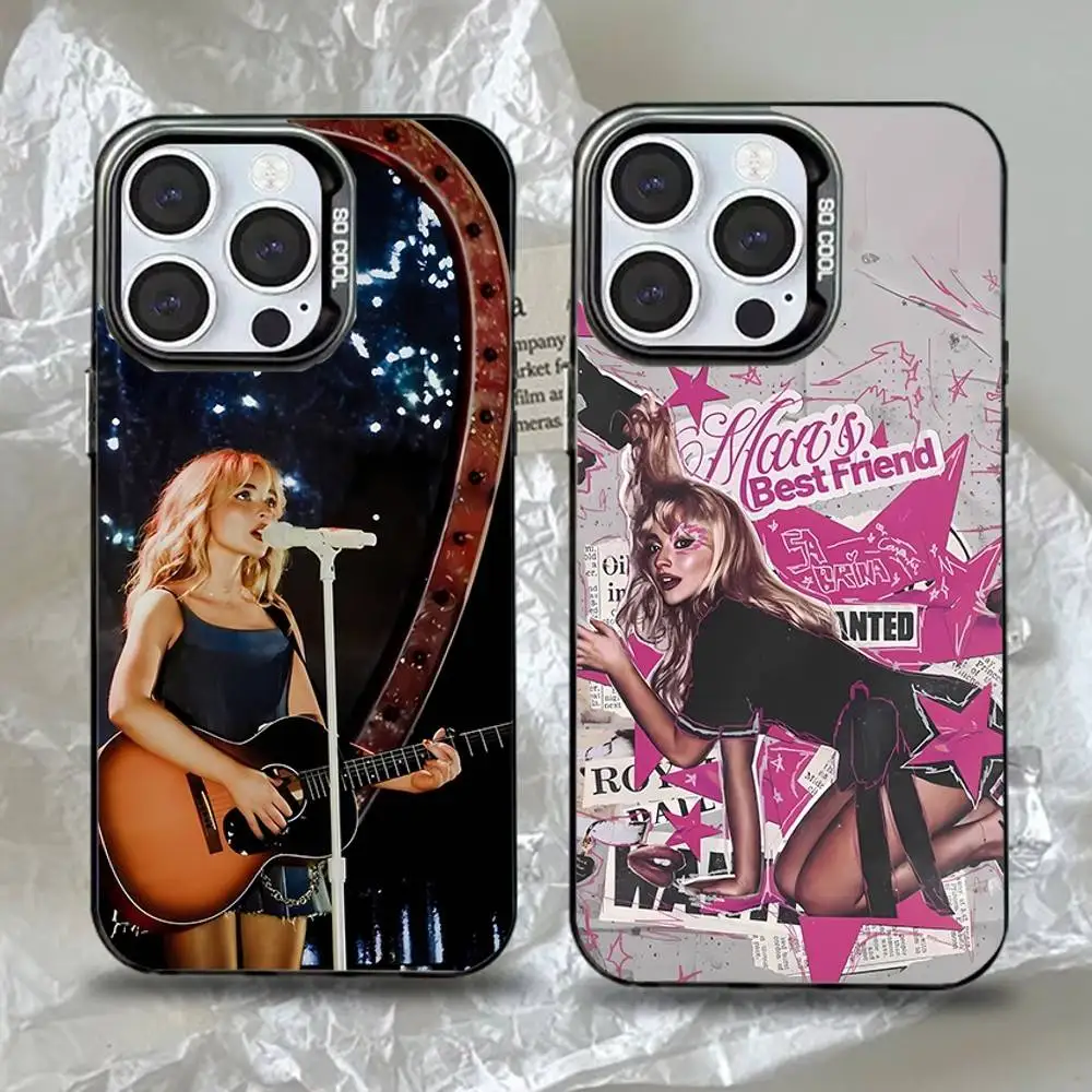 

Singer Please Sabrina C-Carpenter For Black Candy Matte Cover iPhone 17,16,15,14,13,12,11,Mini,Pro,E,SE4,XS,MAX