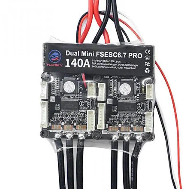 

Flipsky Dual Mini FSESC6.7 pro 140A 4-12S Electric Speed Controller with Aluminum Anodized Heat Sink for Electric Skateboard
