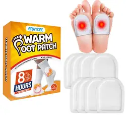 6 Pcs Universal Body Foot Warmer Sticker Self Adhesive Lasting Heat Patch Safe Hand Feet Warm Paste Pads Heating Insole