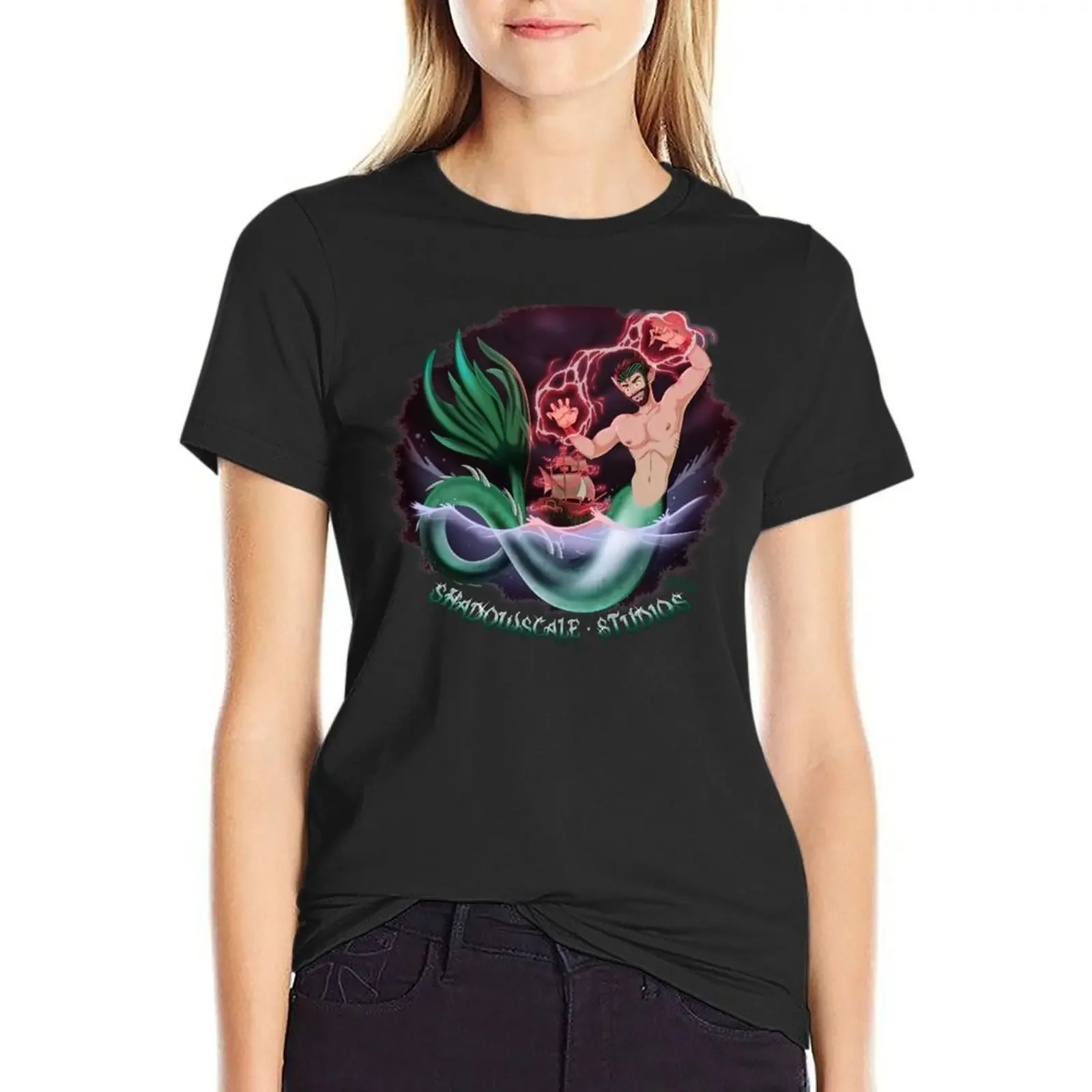 

Commission: @sevryn_merman T-Shirt funny sweat quick drying Women's summer blouses 2025