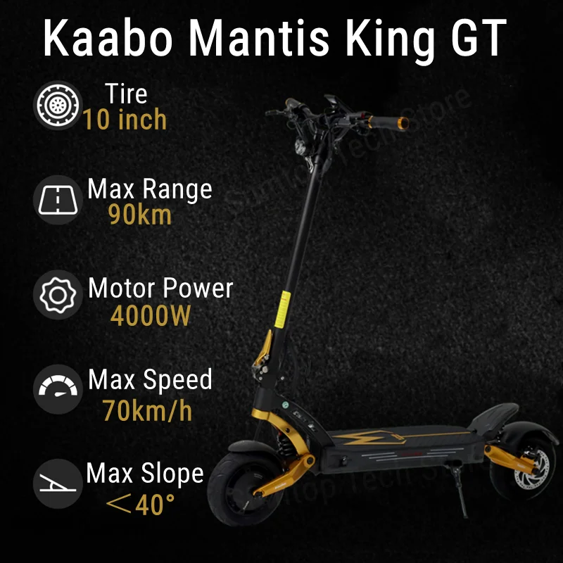 EU Stock Kaabo Mantis King GT Electric Scooter 60V 24Ah TFT Display 2200W Motor 70km/h Max Speed 90km Long Range Kickscooter