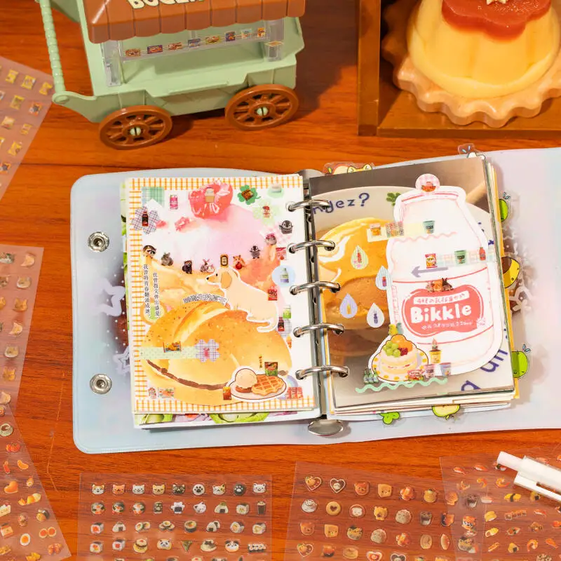 Card Lover18 Uds. [Serie feliz] Material PET Mini patrones pegatinas lindas múltiples temas álbum de recortes diario pegatinas de papelería