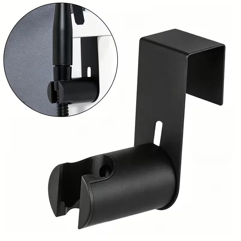 1 Stück Handbrause-Halterung für Bidet, Schwarzer Kunststoff-Toilettensprüher-Haken, Badezimmer-Bidet-Aufsatz
