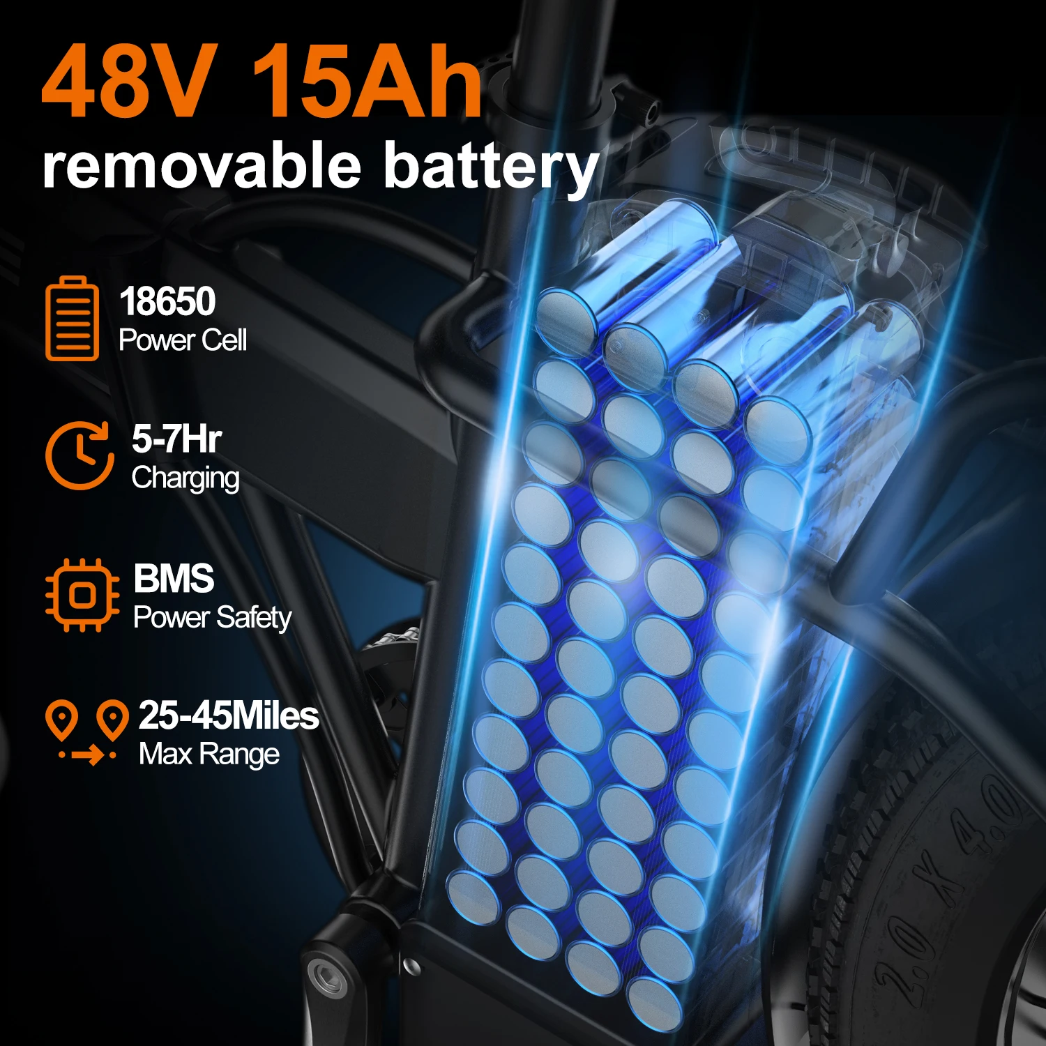 Sport Electric Mountain Bike 48V 15Ah Lithium Battery Rear Hub Motor Full Suspension 748W Electric Bike