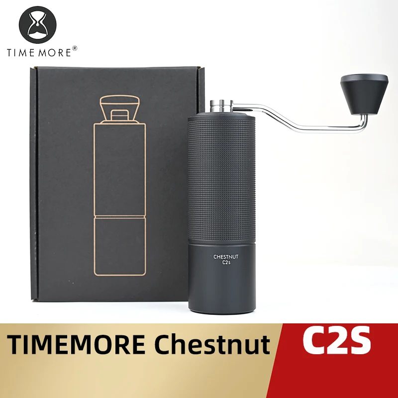 TIMEMORE Chestnut C2S Manual Coffee Grinder New Upgrade Integrated Metal Body Portable Hand Grinder Great For Travel Camping