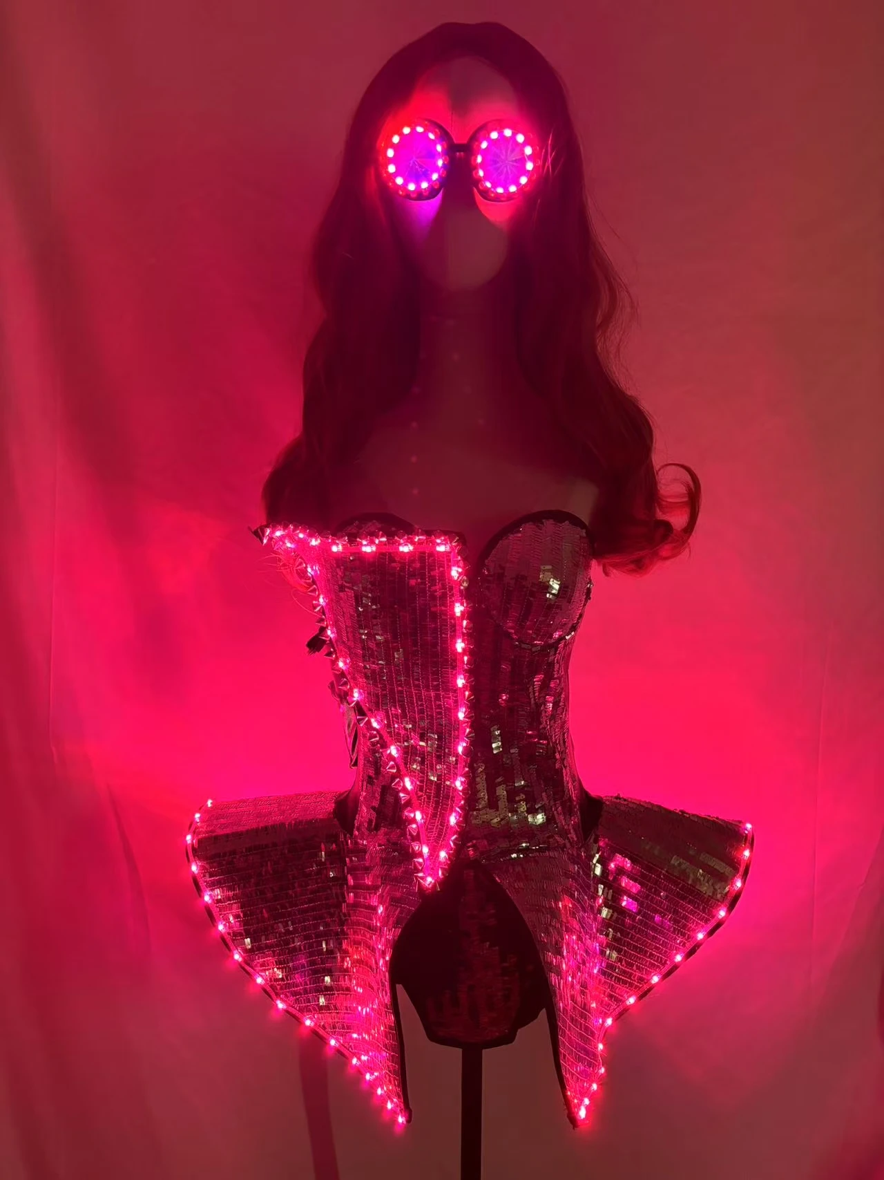 เซ็กซี่ Silver Pearl Sparkle Strapless ไนท์คลับชุดนักเต้นหญิงชุดฉลองปาร์ตี้ Performance PARTY เครื่องแต่งกาย