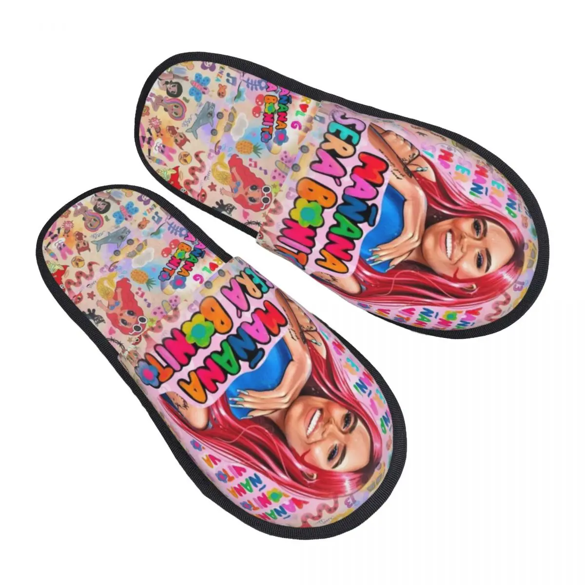 Custom Cute Manana Sera Bonito K-Karol Singer G Memory Foam Slippers Women Soft Warm House Slippers