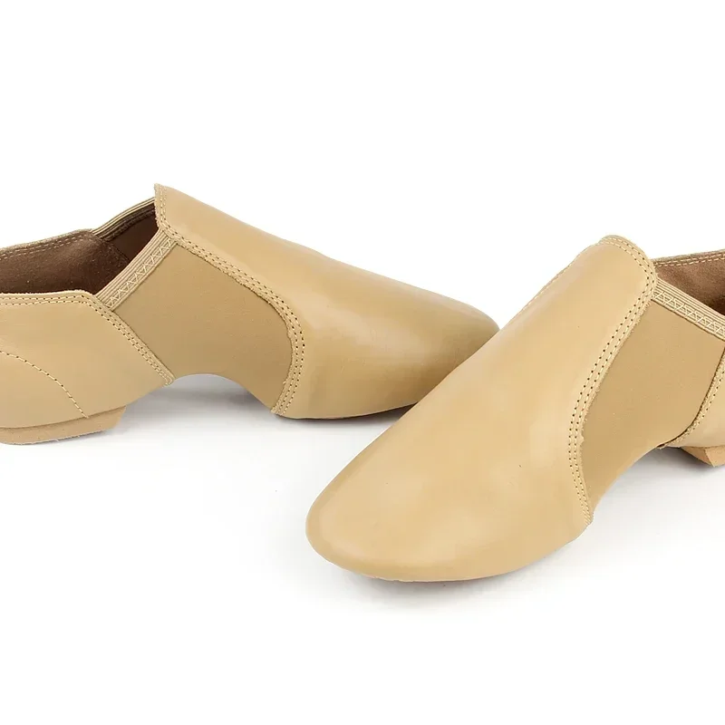 Chaussures de danse Jazz en cuir véritable chaussures pour enfants pour hommes et femmes chaussures de danse Salsa Neo arc sans lacet chaussures de Jazz ventre de Ballet