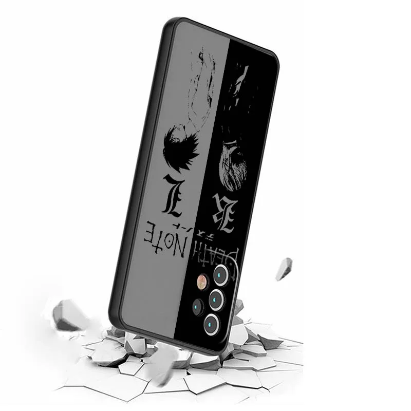 Death Note Boy Cool pour Samsung A56 A42 A36 A34 A33 A32 A23 A16 A04 A03 Note 20 5G coque de téléphone translucide givrée