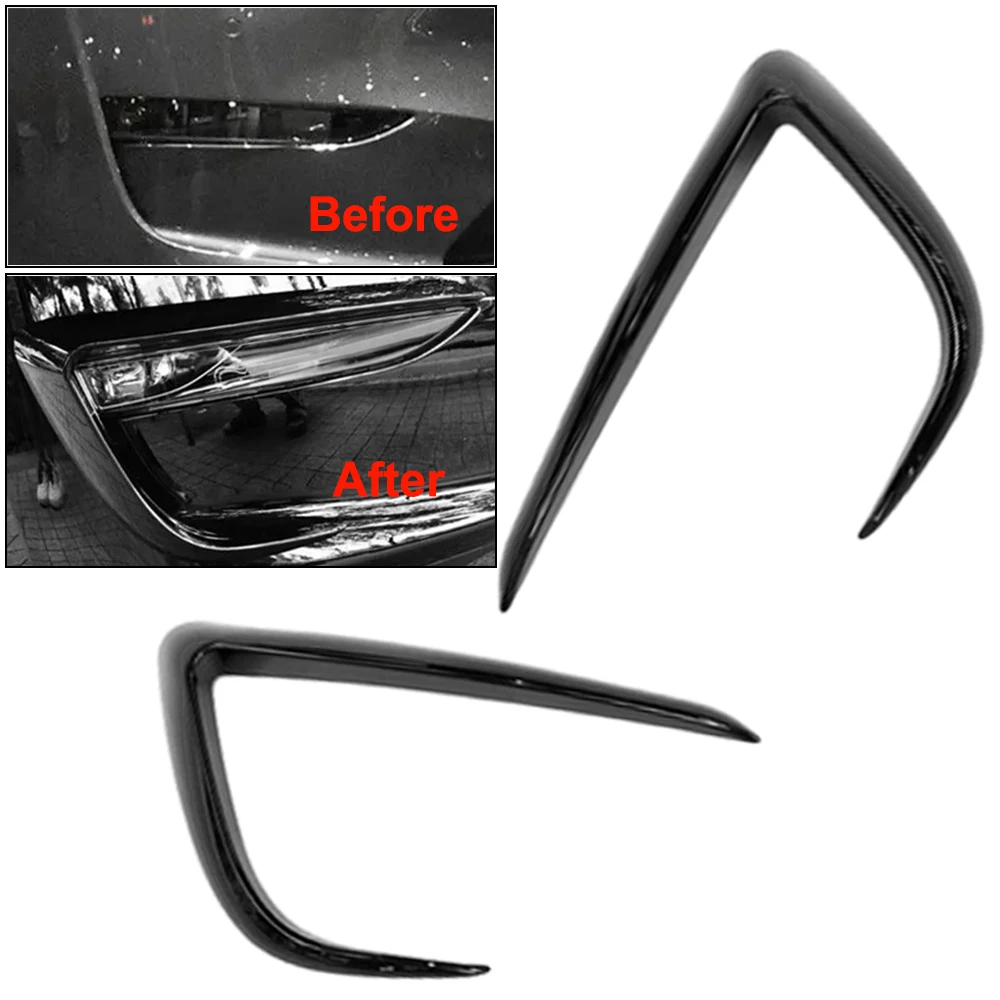 Car Front Fog Light Blade Trim Light sopracciglio Wind Knife per Tesla Model Y 2019-2023 ABS fendinebbia decorare paraurti Cover Sticker