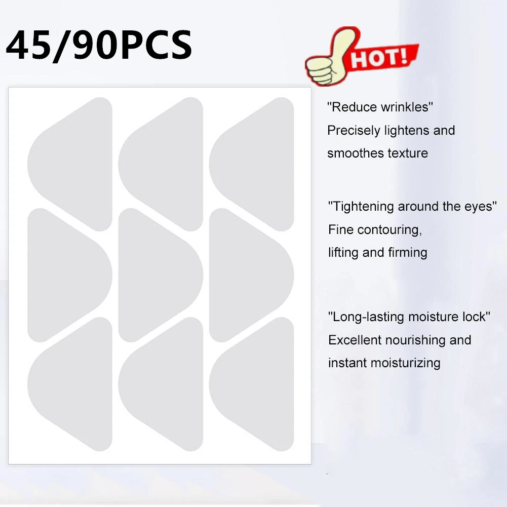 45/90pcs Forehead nasolabial fold patch PE material forehead and smile patterns transparent invisible nasolabial fold patch