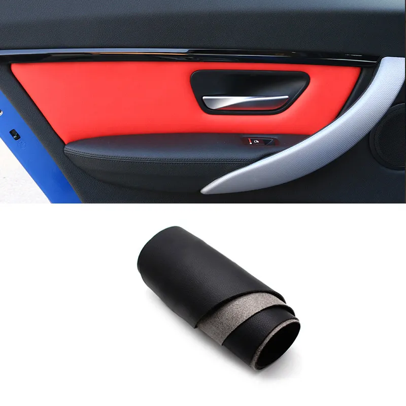 4PCS Für BMW 3 Serie F30 2013 2014 2015 2016 2017 Mikrofaser Leder Auto Innen Türgriff Armlehne Panel abdeckung Trim
