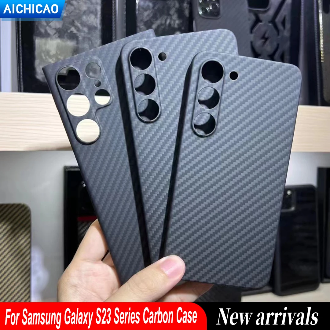 

ACC-Carbon Cover for Samsung Galaxy S23 Ultra Case, Ultra-Thin Aramid Fiber, Anti-Fall busines, S23 Puls