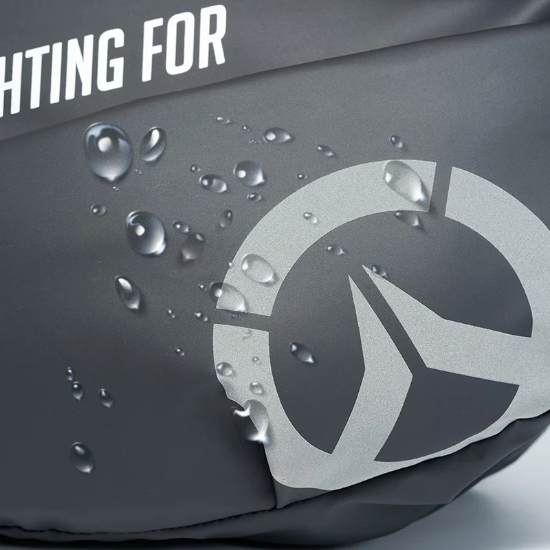 [Officiel] Jeu Overwatch Sac à bandoulière D.Va Sac de poitrine de voyage en plein air décontracté pour hommes et femmes Accessoires de cosplay Cadeau d'anniversaire de Noël