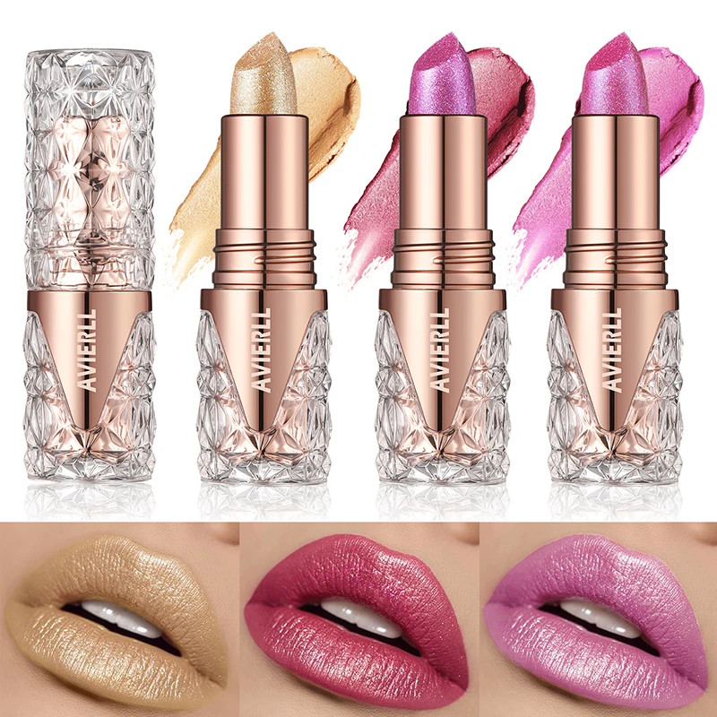 Quicksand Gold Lipstick Fine Glitter rossetto idratante Silky Mermaid Girl Pink Long-lasting Waterproo pompelmo Orange