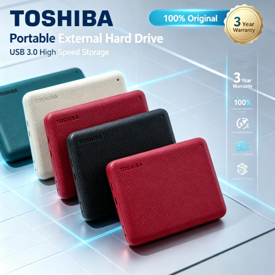 Toshiba Canvio Advanced V10 2.5 Inch USB 3.0 External Portable Hard Drive High Speed Storage HDD For Computer Mac Data Backup