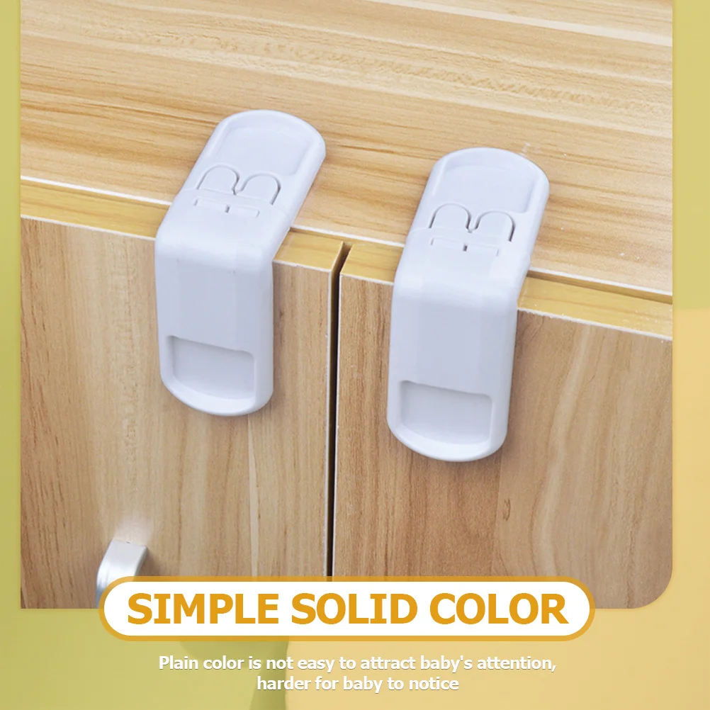 

4Pcs Baby Proofing Latch Hidden Style Press Childproof Locks for Right Angle Drawers and Cabinets Strong Adhesive Safety Product