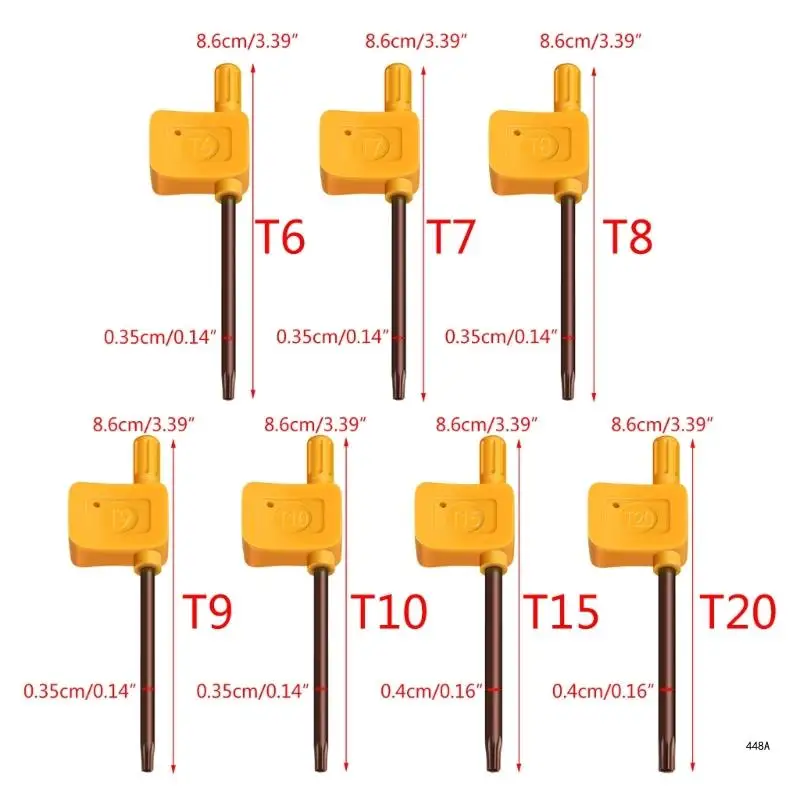 Chiave a forma bandiera per cacciavite Chiave Torx Strumento riparazione per maniglia a bandiera