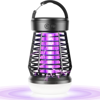 Portable Bug Zapper 3-in-1 Outdoor Rechargeable Wireless Mosquito Killer - 2000mAh Compact Bug Zapper with Light, Small Fly Inse