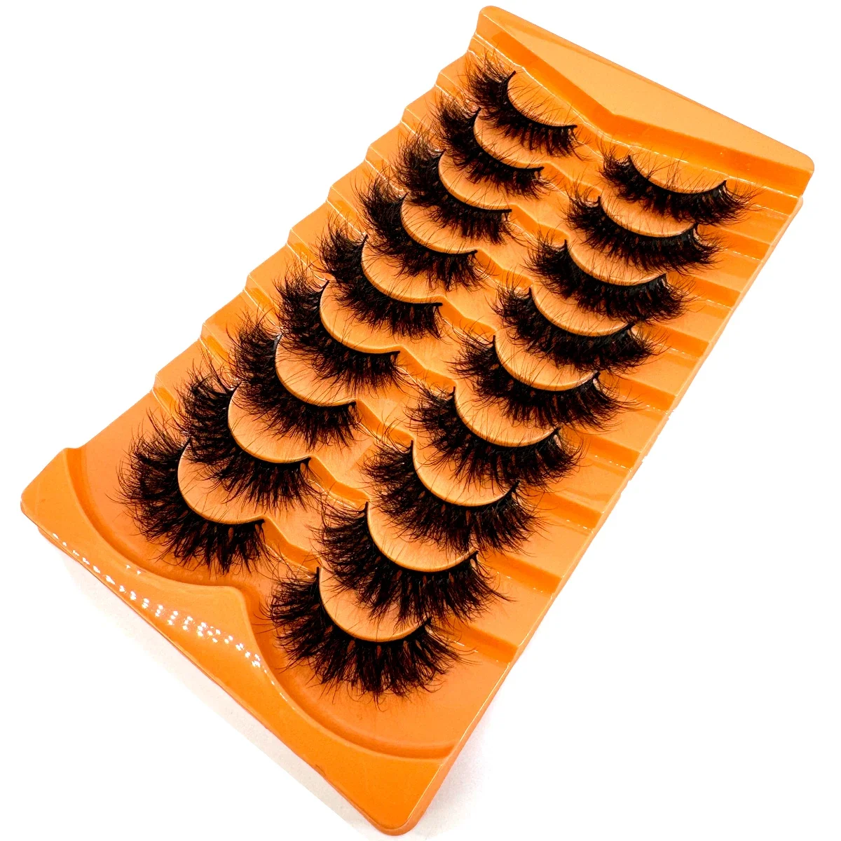 HBZGTLAD 8/9 Pairs Of 15-25mm Fluffy 8D Natural Dense Exaggerated Artificial Mink Eyelashes Wispy False Lashes Dramatic Look Fak