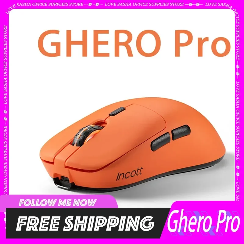 

Incott Ghero Pro Wireless Mouse Dual Mode Paw3395 Return Rate Pc Rgb Fps Gaming Mouse Office Gamer Customized For Desktop