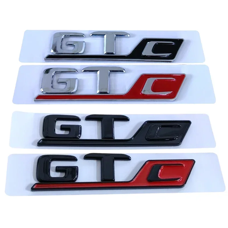 

3D Letters Numbers GT C GTC Emblem For Mercedes AMG GTC Car Trunk Lid Nameplate Badge Logo Sticker Chrome Black Red