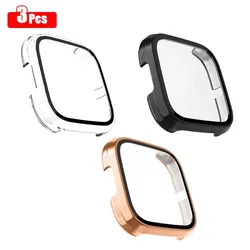 1-3pcs/lot 9H Tempered Glass Case For Fitbit Versa 2 PC Screen Protective Cover For Fitbit Versa 2 Smart Watch Shell
