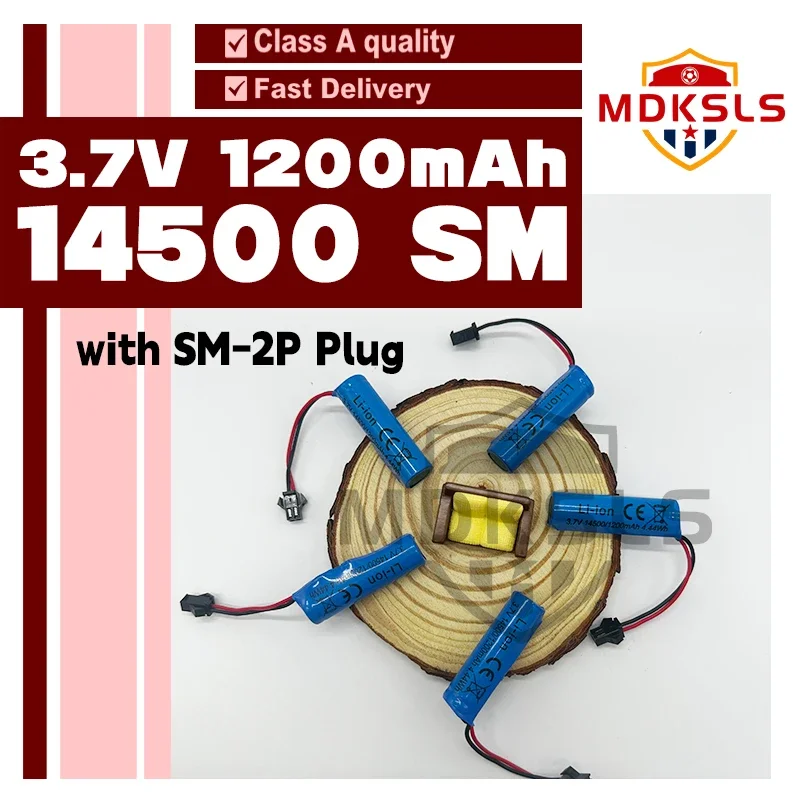 

3.7V 1200mAh 14500 New Rechargeable Battery SM-2P Plug ChargerFor C2 D828 RC Stunt Dump Car Battery Toys Accessories RC Car
