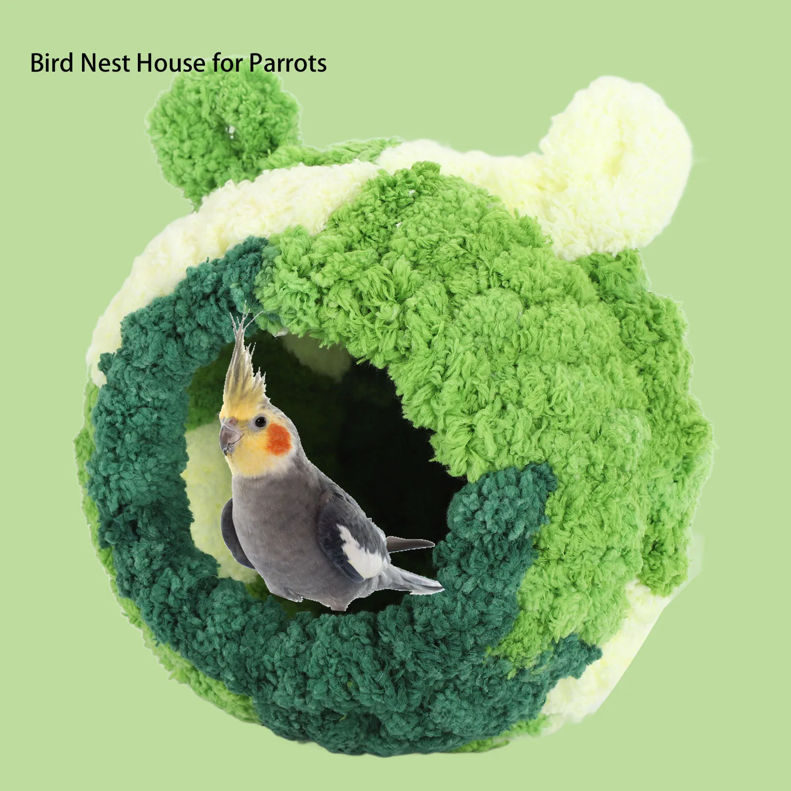 Bird Cage Bed Parakeet Nest Bed Parrot Nest House Cozy Comfortable Lovely Appearance Decorative Warm Bird Cage Bed for Parakeet