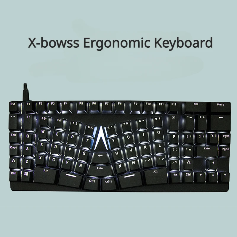 

Xbowss Lite Mechanical Keyboard Alice Wired Office Ergonomics Keyboard 86 Keys Keycaps for Gaming Keyboard Customize Pc Gamer