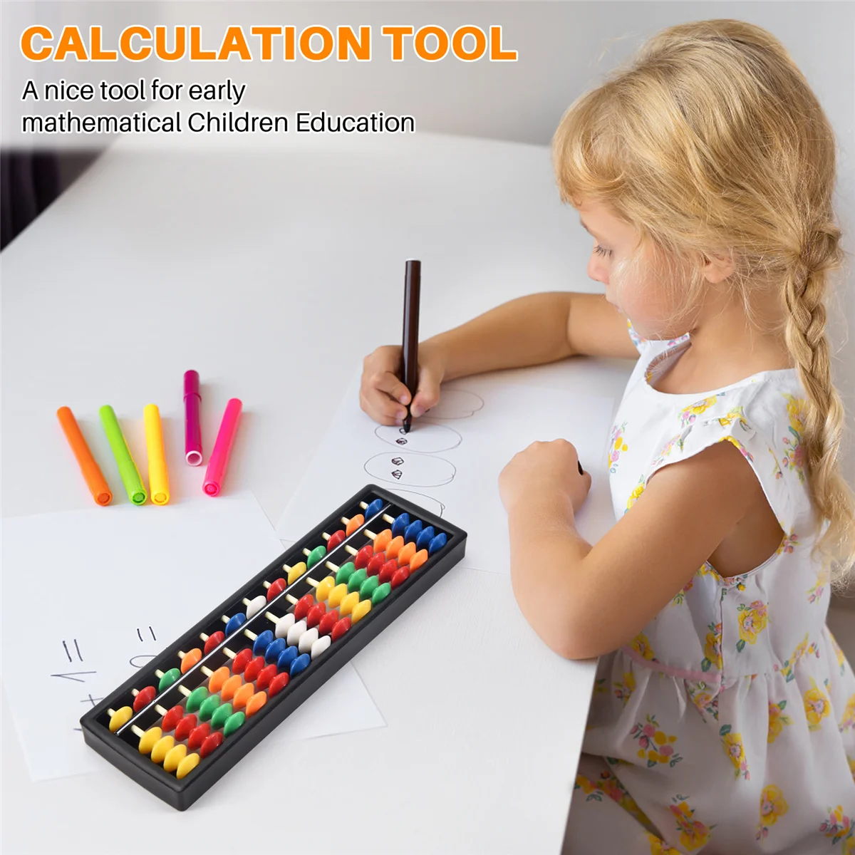 ABFW Portable Plastic Abacus Arithmetic Abacus calculation tool