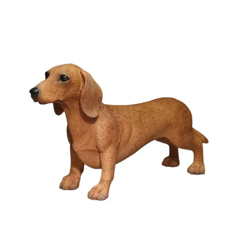 

Dachshund simulation dog model car ornament soldier matching model doll commemorative collection
