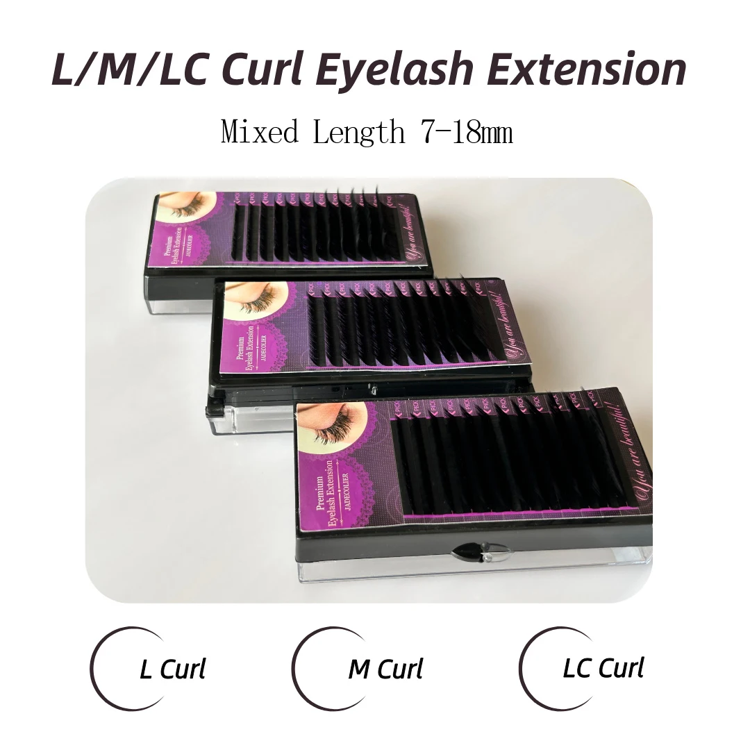 Mixed Length 7-18mm Eyelashes L M LC Curl Individual Eyelash Extensions0.03/0.05/0.07 Soft Exaggerated Comic Fake Lashes