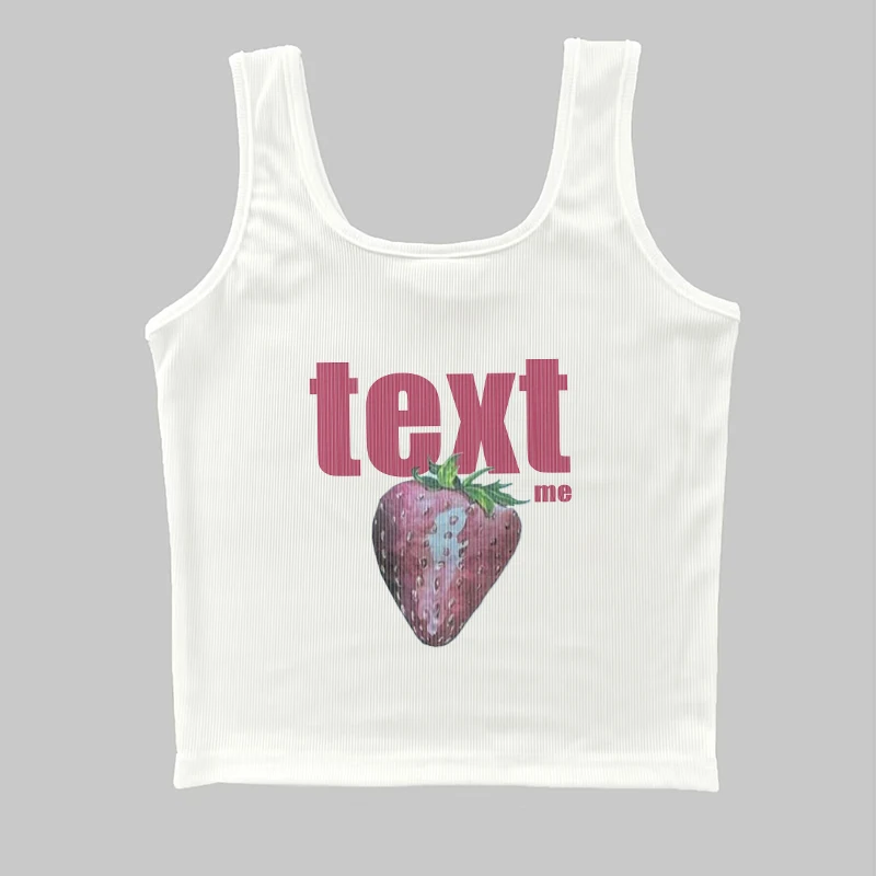 Y2k ฤดูร้อนผู้หญิงเสื้อยืดเด็กอ่อนสตรีทไบค์เกอร์วินเทจเสื้อครอปพิมพ์ลายสตรอเบอร์รี่เสื้อลำลองพังก์ถังขยะแบบกอธิคแบบบางเสื้อยืดผู้หญิง