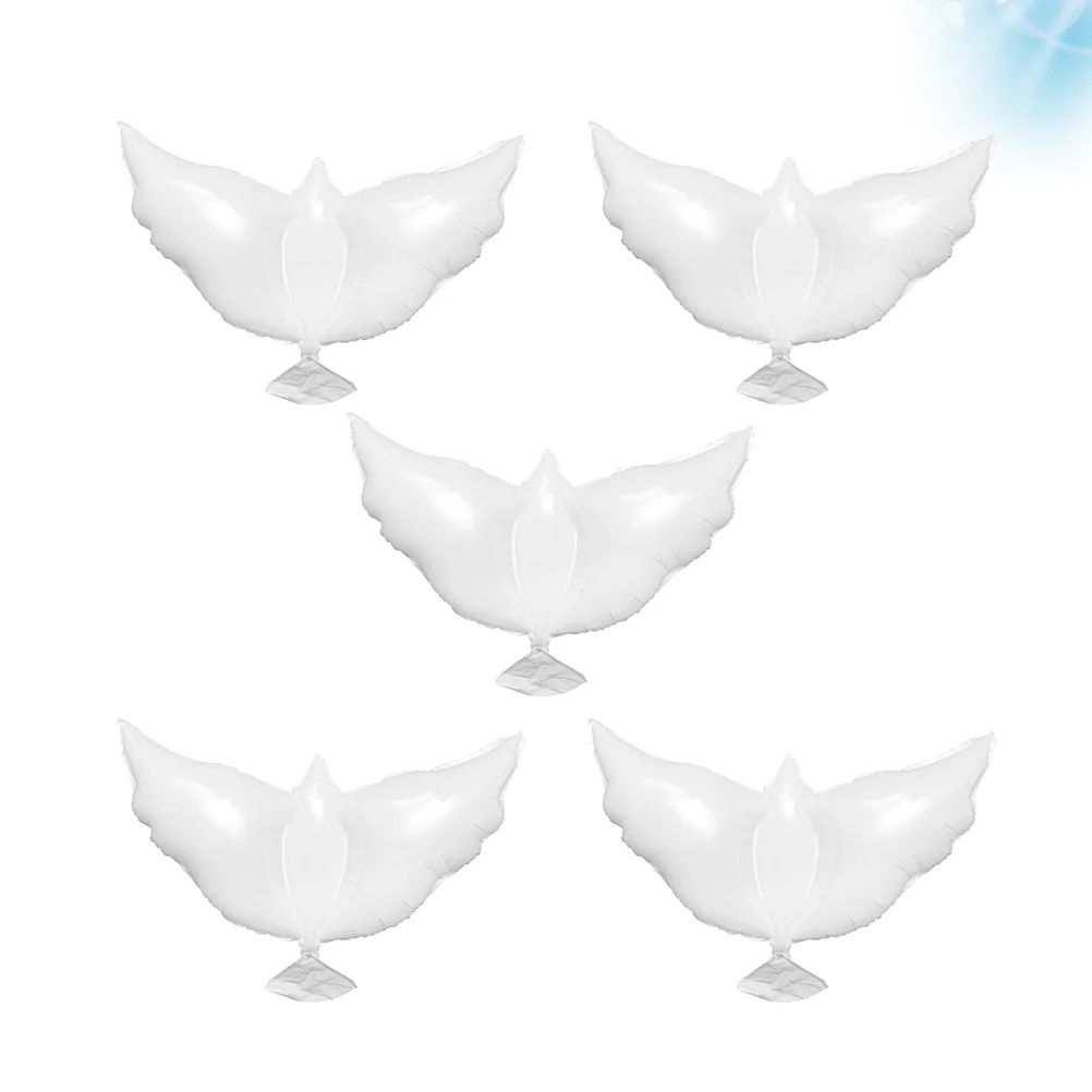 

5Pcs Aluminum Foil Pigeon Balloons Party Decor Photo Backdrops Easy Inflate Deflate Celebration Supplies Foil Balloons