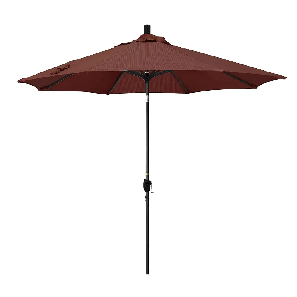 

Gspt908302-Fd12 9' Round Aluminum Market, Crank Lift, Push Button Tilt, Bla Pole, Terrace Adobe Olefin Patio Umbrella, 9-Feet