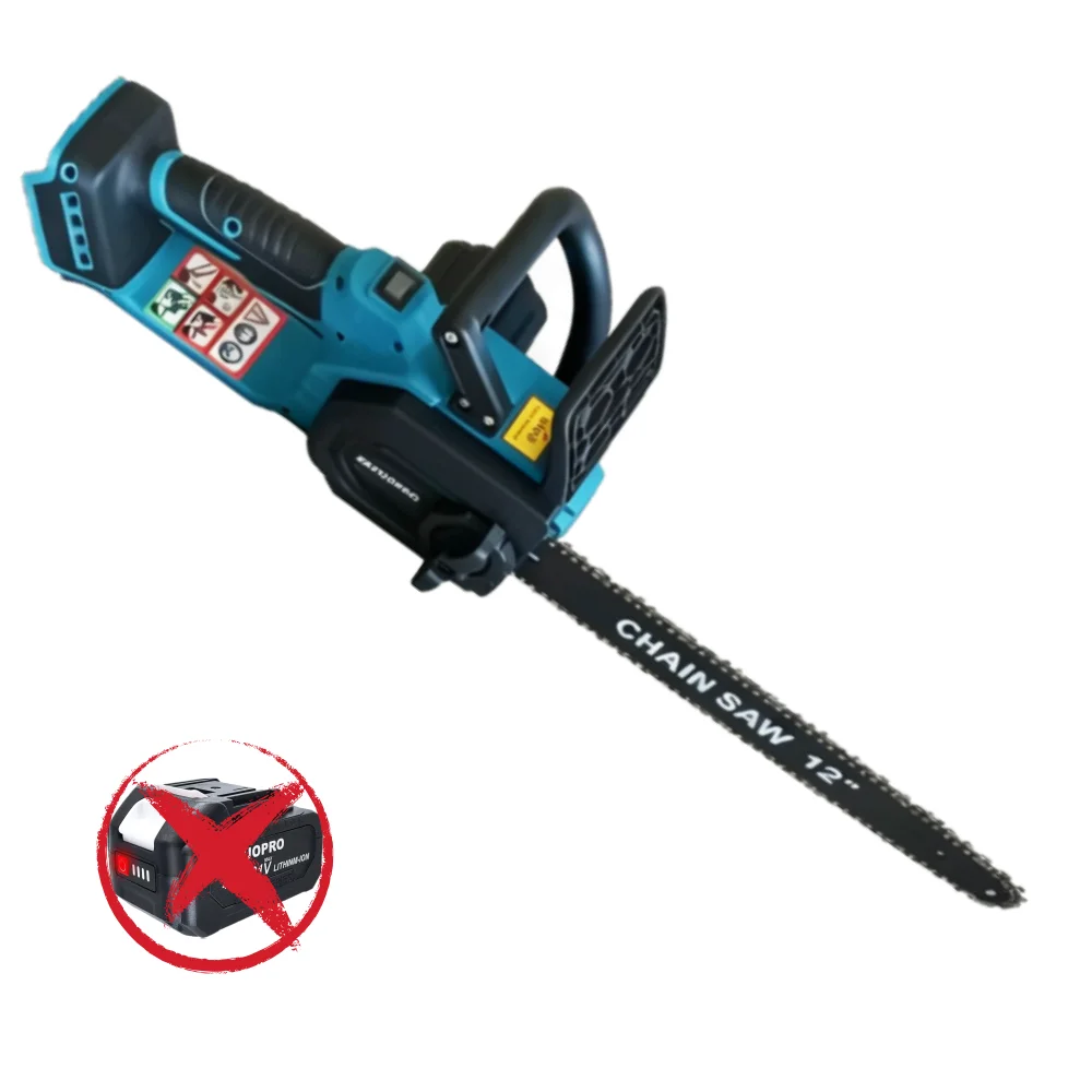 12 Inch Brushless Cordless Electric Saw Handheld Rechargeable Chainsaw Wood Cutting Garden Pruning Tools For Makita 18V Battery