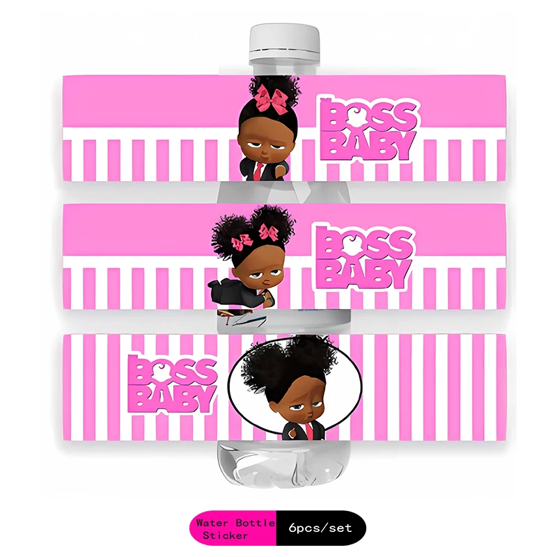 ملصقات كرتونية باللون الأسود للفتيات بوس بيبي - ملصقات مقاومة للطقس لقرطاسية الأطفال وتغليف الهدايا والمجلات الرصاصة #4