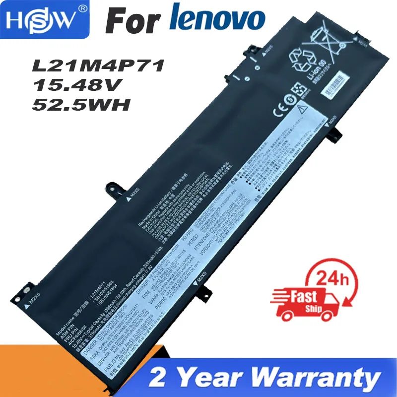 

L21D4P71 L21C4P71 L21L4P71 Laptop Battery For Lenovo ThinkPad T14 P14s Gen 3 2022 L21M4P71 L21M4P72 SB10W51967 52.5WH