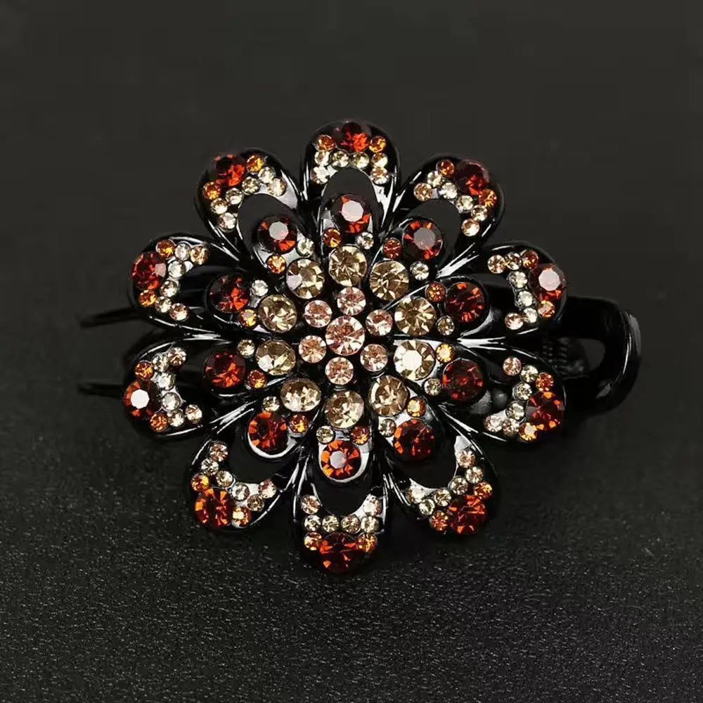 

Tools Mother Hair Claw All-match Rhinestone Duckbill Clip Female Hair Accessories Flower Hair Clip Korean Style Hairpin