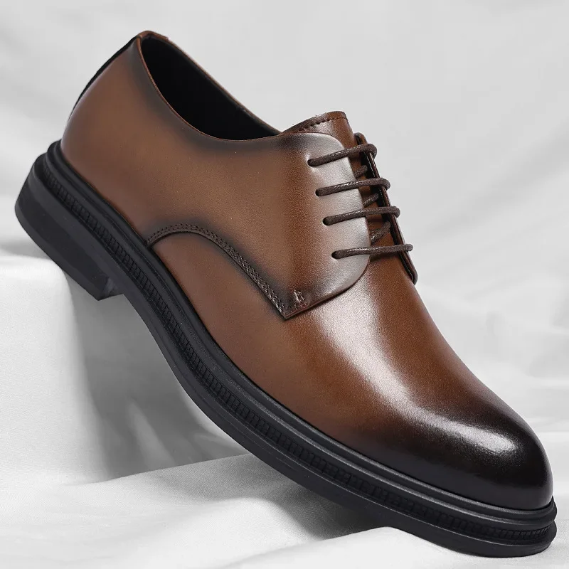 

Men‘s Dress Shoes Quality Casual Leather Shoes Banquet Party Oes 6cm 8cm Height Increasing Leather Footwear Brand Business Shoes