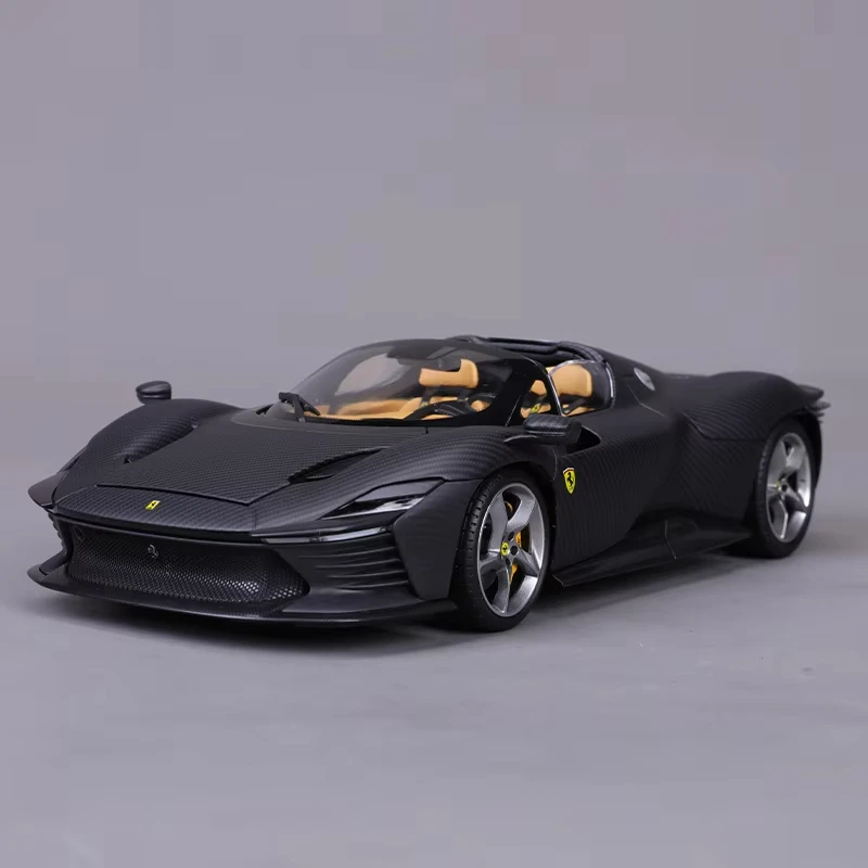 New Bburago 1:18 Ferrari Daytona SP3 50th Anniversary Carbon Fiber 50th Alloy Miniature Diecast Model Limited Edition Toy Gift