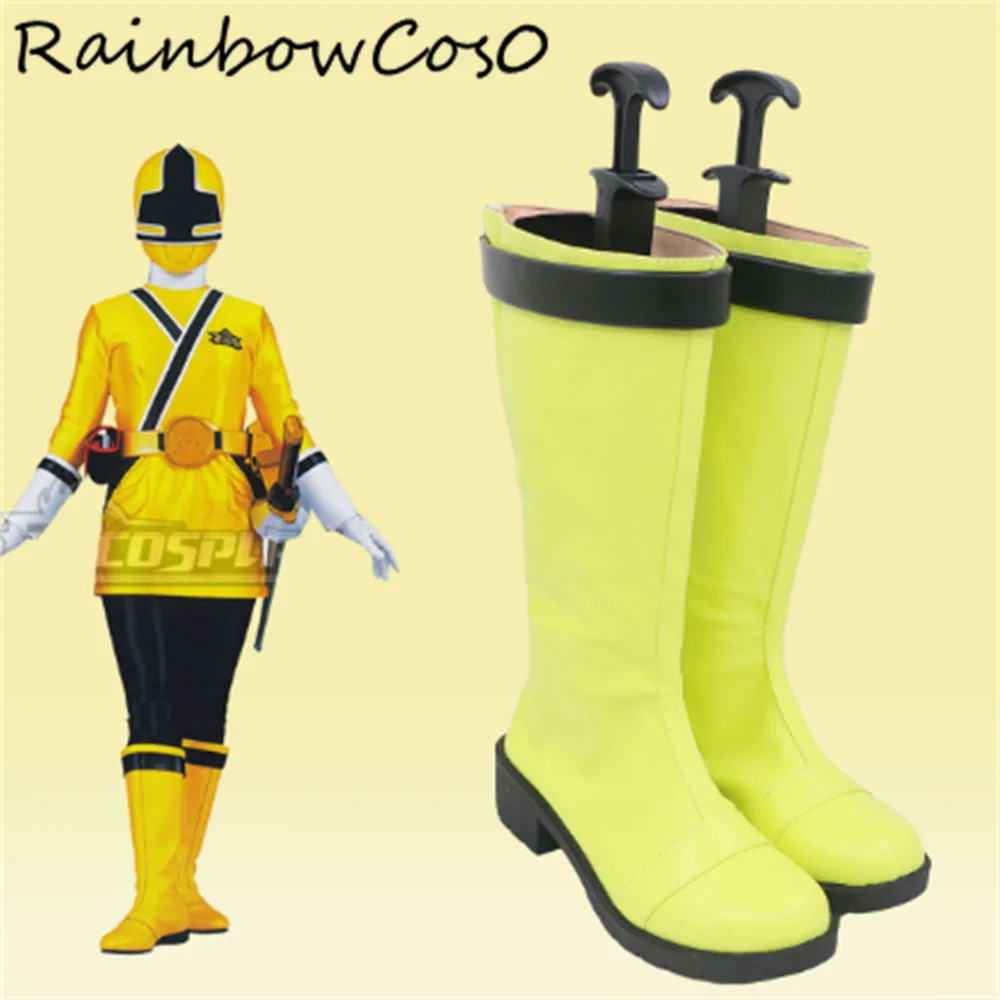 Go Yellow Yellow Ranger Super Sentai Cosplay Shoes Boots Game Anime Party Halloween RainbowCos0 W4804