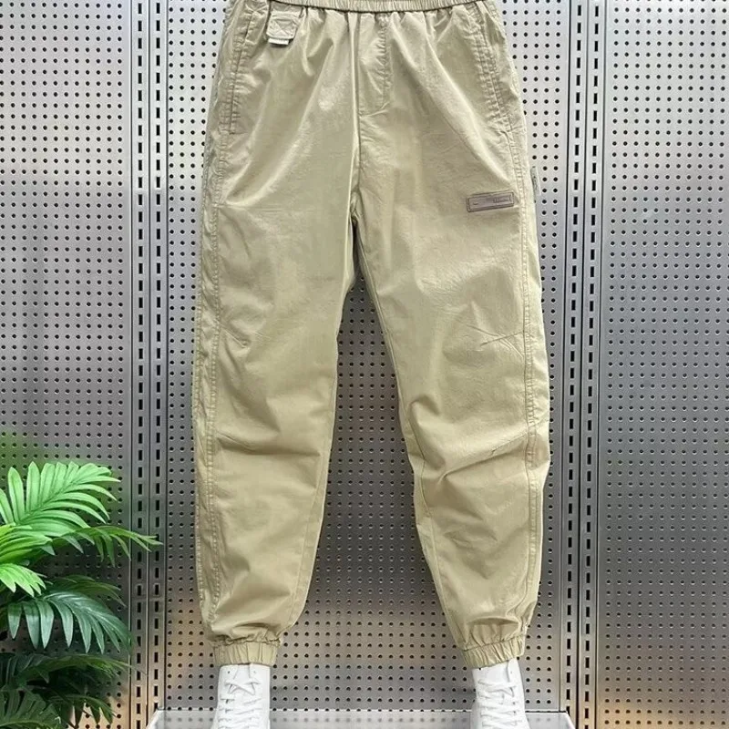 Spring New Men's Casual Sweatpants Trend Loose Korean Version Showing Height Binding Feet Slim Fit Mens Joggers Hiphop Pants