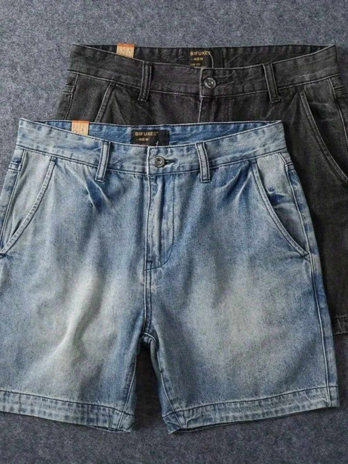 

Летние тонкие джинсовые брюки, мужская американская рабочая одежда с талией в стиле ретро, модная брендовая облегающая футболка, брюки четыре четверти