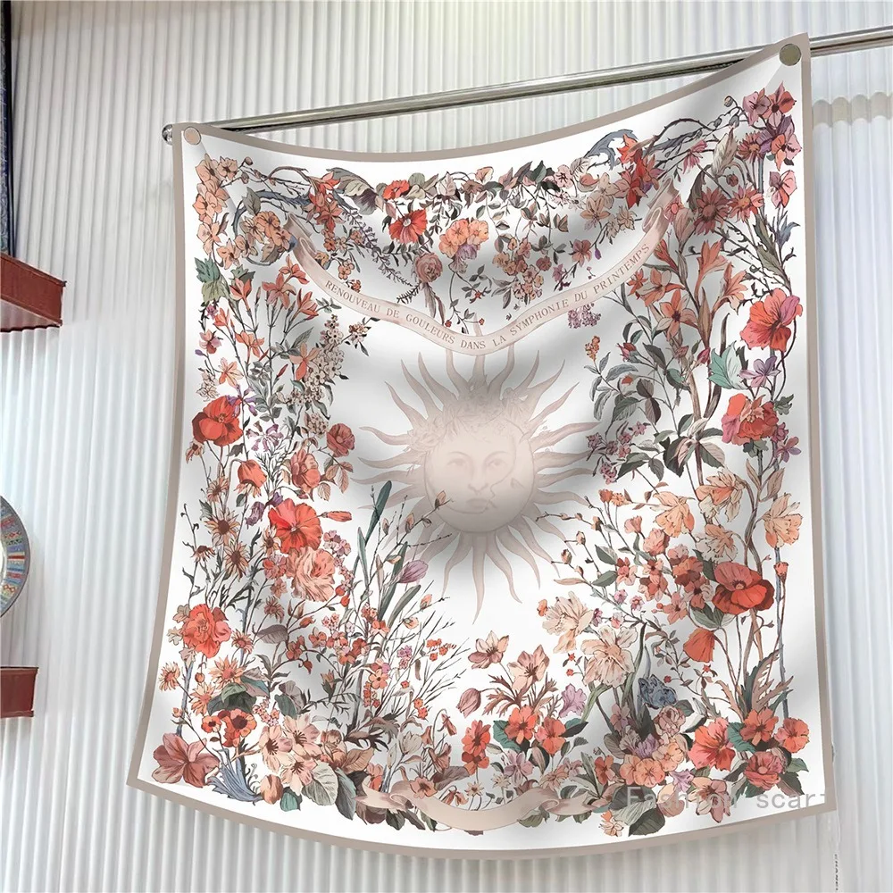 

90CM Spring Scarf Women's Luxury Design Scarf Silk Smooth Scarf Soft Muslim Headband Shawl Beach Head Scarfs for Women Luxury