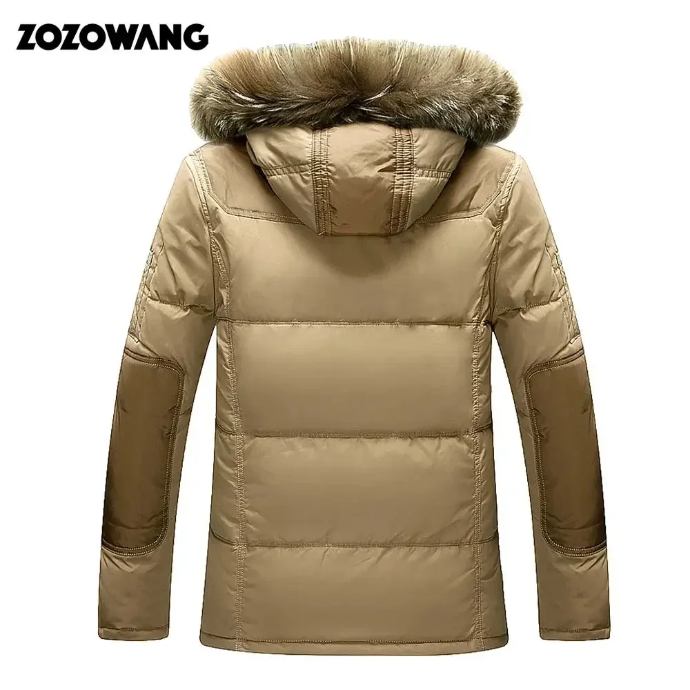 90% Down Jackets Men Winter Jacket Men Fashion Thick Warm Parkas Fur White Duck Down Coats Casual Man Waterproof Down Jackets