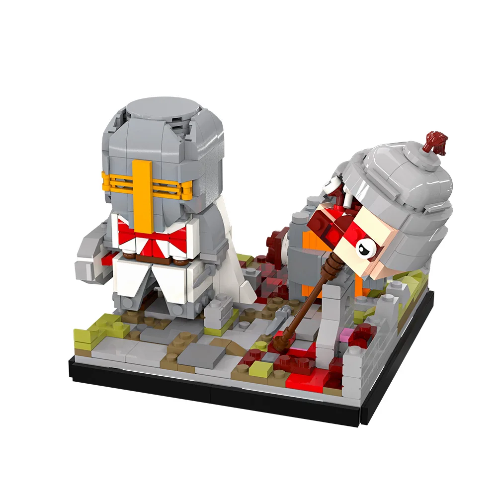 

Gobricks MOC Knights Templar Building Blocks Model Medieval Knights Templar Soldier Bricks Assembly Toys Kids DIY Birthday Gifts